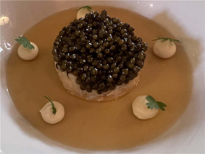 crab jelly with caviar